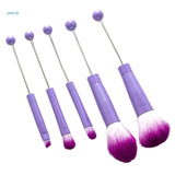 5pcs Jewelry Beaded DIY Eye Brush Detachable Beads
