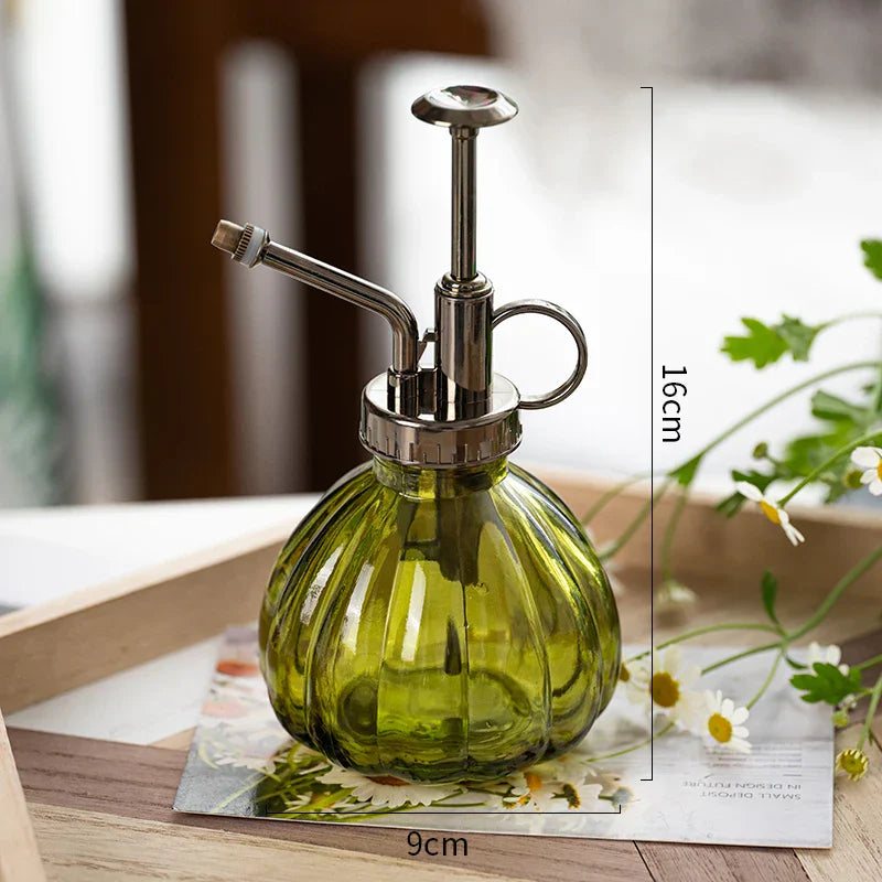 Glass Embossed Air Pressure Gardening Small Watering Can