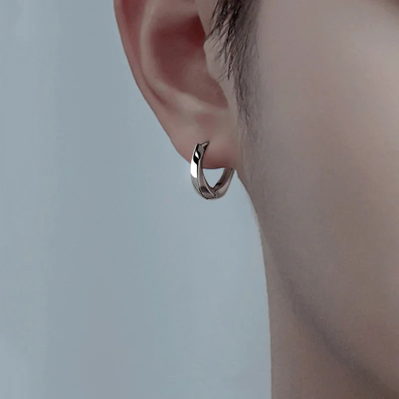 For Men, S925 Silver Needle Earrings For Men