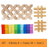 Acrylic Cubes Rainbow Gem Blocks Transparent Stacking Toys
