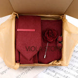 Viola Design 5PCS Gift Box Solid Cotton Sock