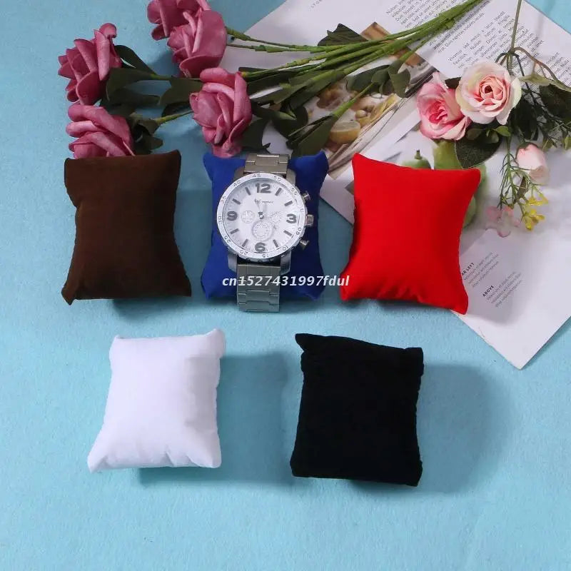 10 Pcs Velvet Bracelet Pillow Multicolor Jewelry Pillow