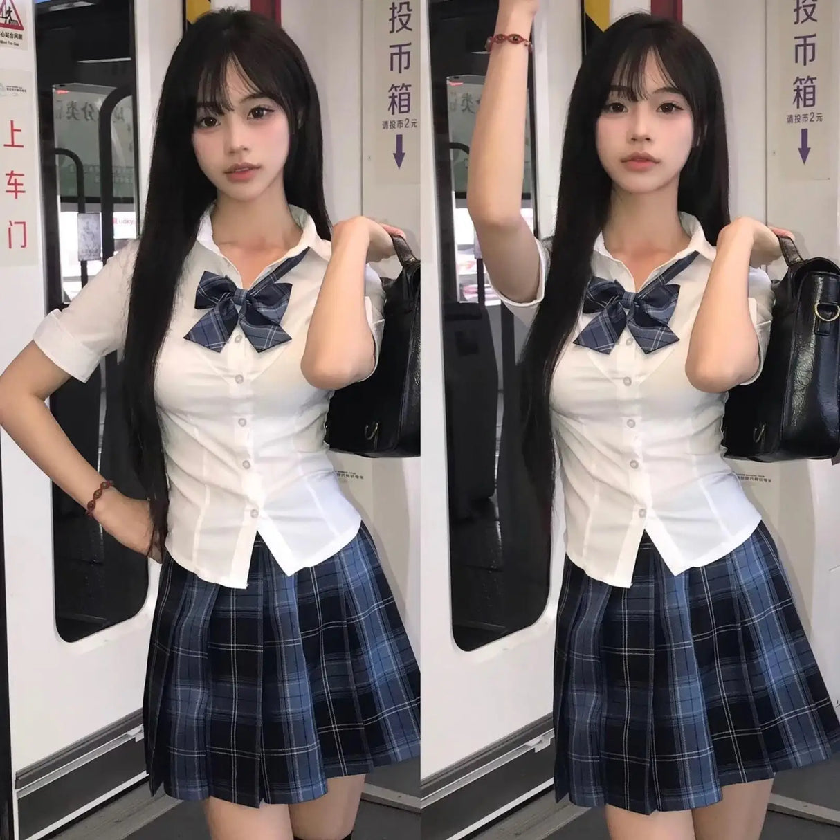 Summer New Fashion Women Korea School Uniform Style