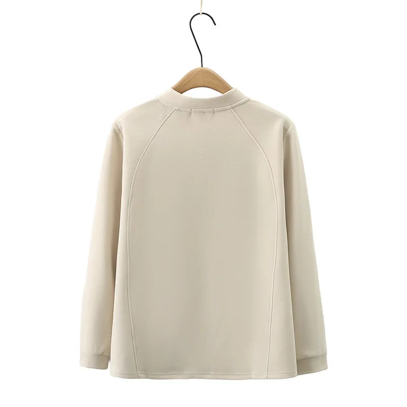 Womens Plus Size Zipper Jacket Autumn Casual Clothing