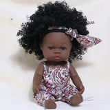 35cm Newborn Reborn African Doll Baby Simulation Soft
