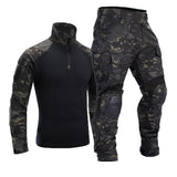 Men Military Tactical Trousers CP Camouflage Cargo Knee