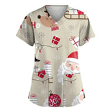 Christmas Cartoon print spa uniform beauty salon Pet