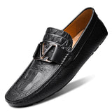 Men's Loafers Flats Office Moccasins Driving Wedding Business Buckle Strap Slip on