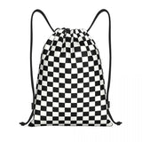 Chess Endgame Pattern Drawstring Backpack Women Men Sport Gym Sackpack Portable Board Game Shopping Bag Sack