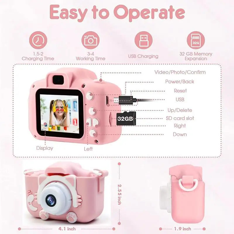 Child Camera Toy 1080P HD Screen Outdoor Toys