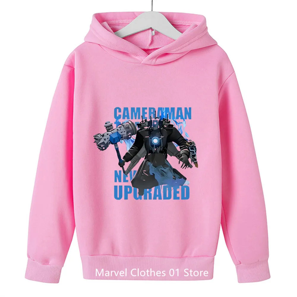 Kids Game Skibidi Toilet Hoodie Boys Game SpeakerMan