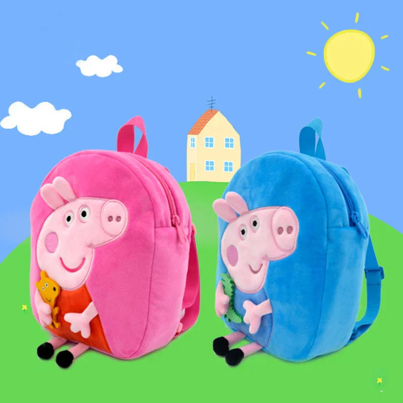 Peppa Pig Child Plush Backpack George Kindergarten Backpack