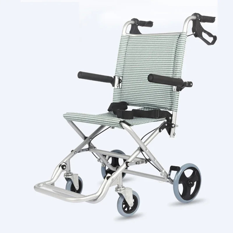 Aluminum Alloy Elderly Wheelchair with Pedal Portable Folding