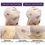 613 Hd Lace Frontal Wig Transparent Honey Blonde