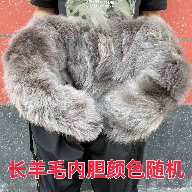 Pure Sheepskin Pants Cold Winter High Waist Inner