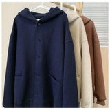 Men Sweatshirt Waffle Korea Version Jacket Loose Cardigan