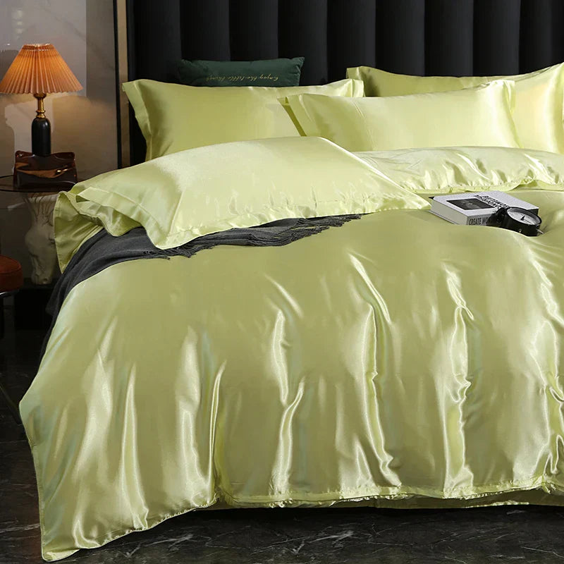 Luxury Gold Mulberry Silk Bedding Set Comforter Quilt