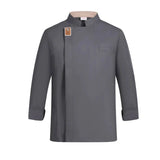 Newest Solid Mens Chef Jacket Short Long Sleeve