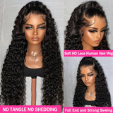 40Inch Deep Wave Frontal Wig Transparent 13x4 13x6