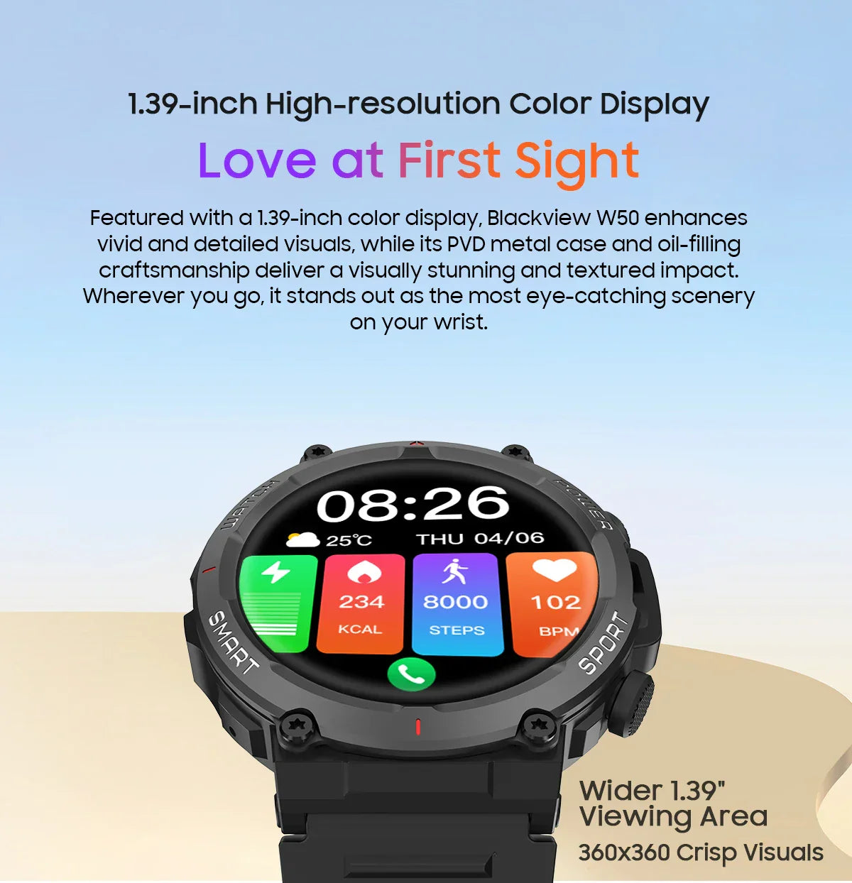 Blackview NEW Smart Watch W50 Waterproof Smart Watch