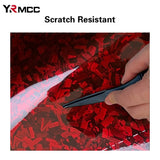 Carbon Fiber Film Glossy Forged Carbon Fiber Vinyl Wrap Car Accessories Red Self Adhesive Decal Stickers for Car Body Film 150cm