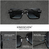 KINGSEVEN New Square Women‘s Sunglasses Party Half-frame Design Gradient Lens Glasses Accessory Fashion Decoration Eyewear