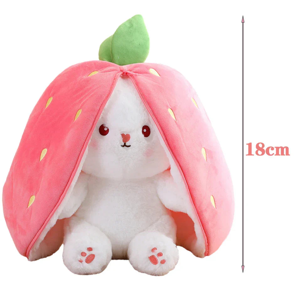 18cm Cosplay Strawberry Carrot Rabbit Plush Toy Stuffed