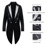 New Men's Tuxedo Suits Set Classic Formal Tailcoat