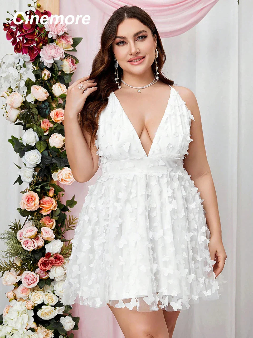 Cinemore Plus Size Summer Dresses Women 2023 Sleeveless