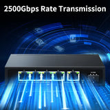 HORACO 2.5G Ethernet Switch 5 Port 2500Mbps Network