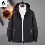 winter Windproof Jacket Men's Military Fleece-lined Thickened Warm