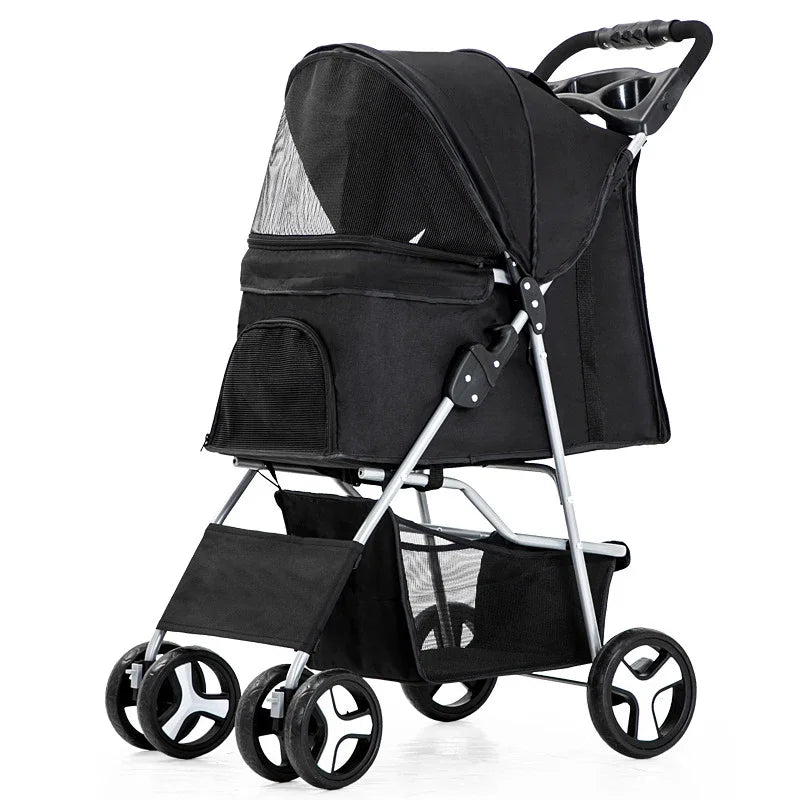 Pet Stroller Carrier For Dogs Detachable Baby Stroller
