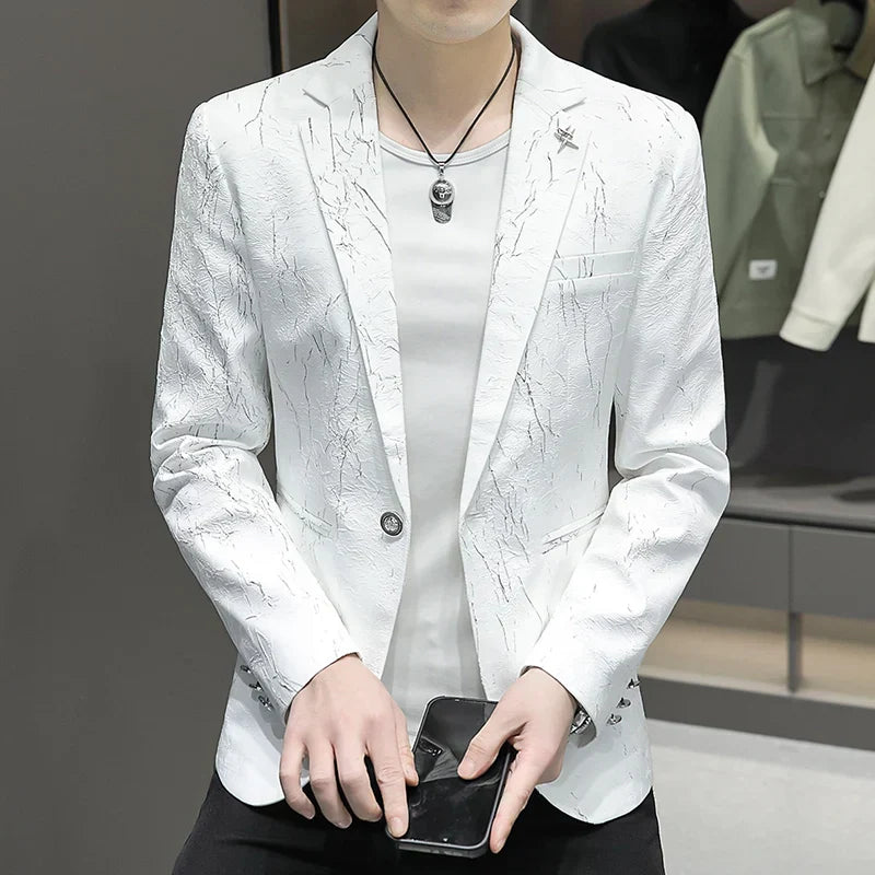 Fashion Suit Jacket Men Spring Summer Single West