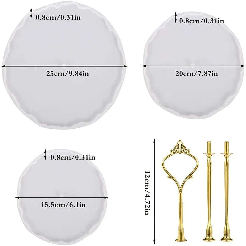 Thick Cake Stand Molds for Resin Epoxy Resin