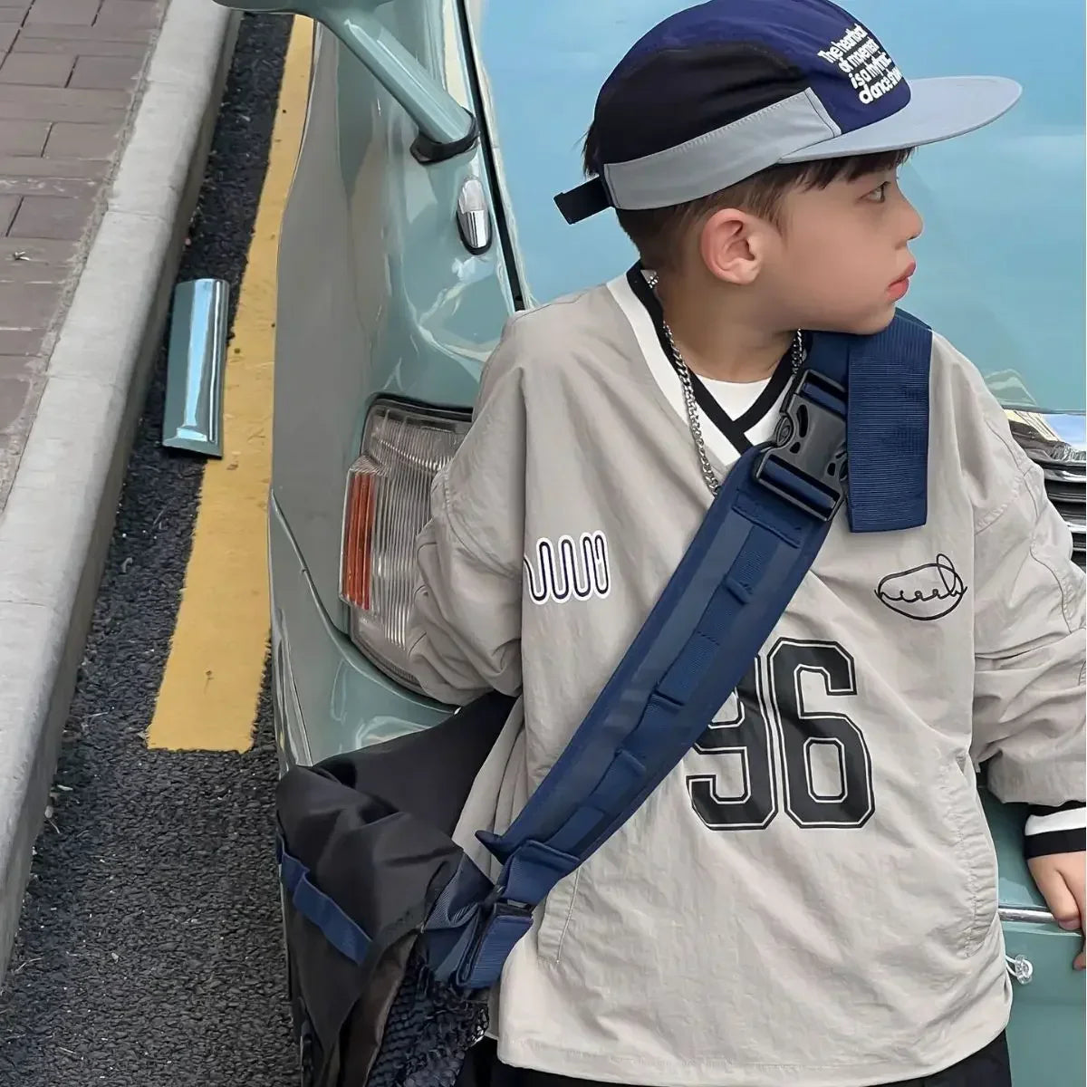 kids fashion letter print casual sweatshirt springtime autumn