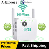 1PC Wireless Repetidor WIFI Repeater 300Mbps Dual Antenna