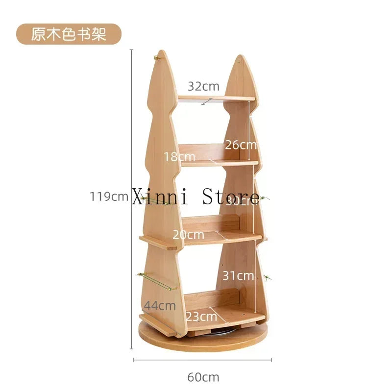 Children Small Bookcase Wood Shelf Toy Storage Corner