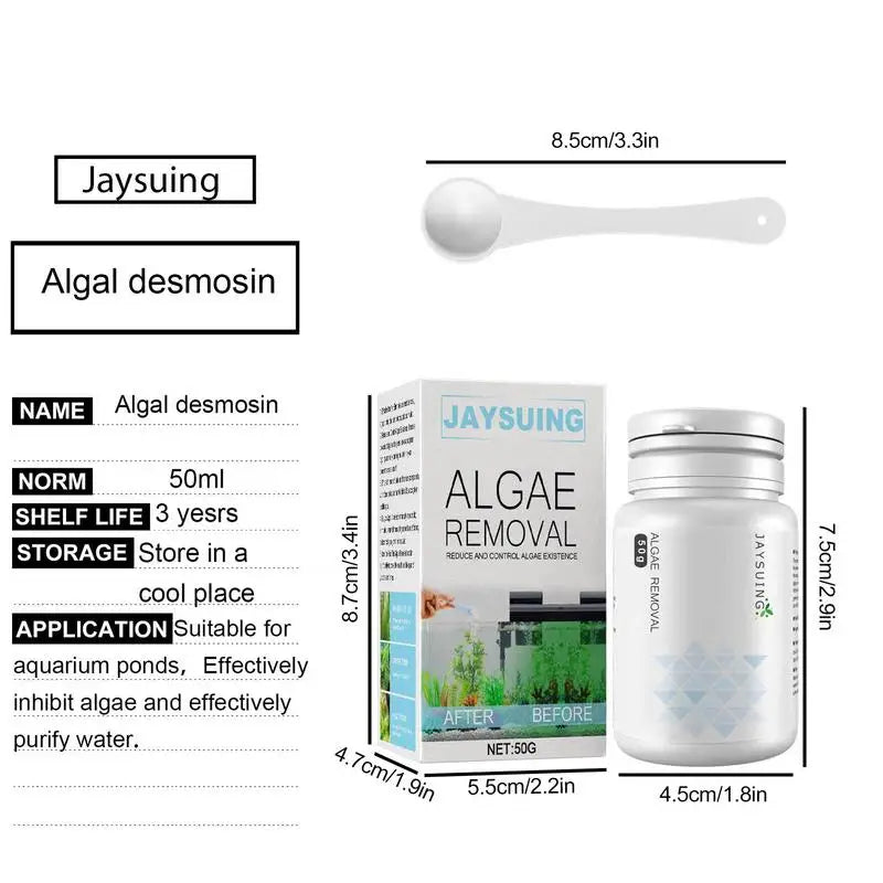 50g Fish Tank Cleaning Powder Algae Removal Agent