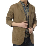 New Men Blazer Spring Autumn Cotton Denim Jackets