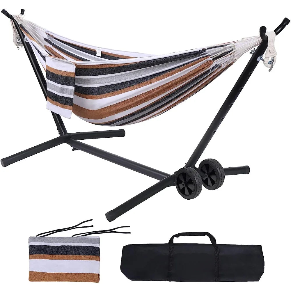 Portable Hammock with Stand Included with Wheels Outdoor