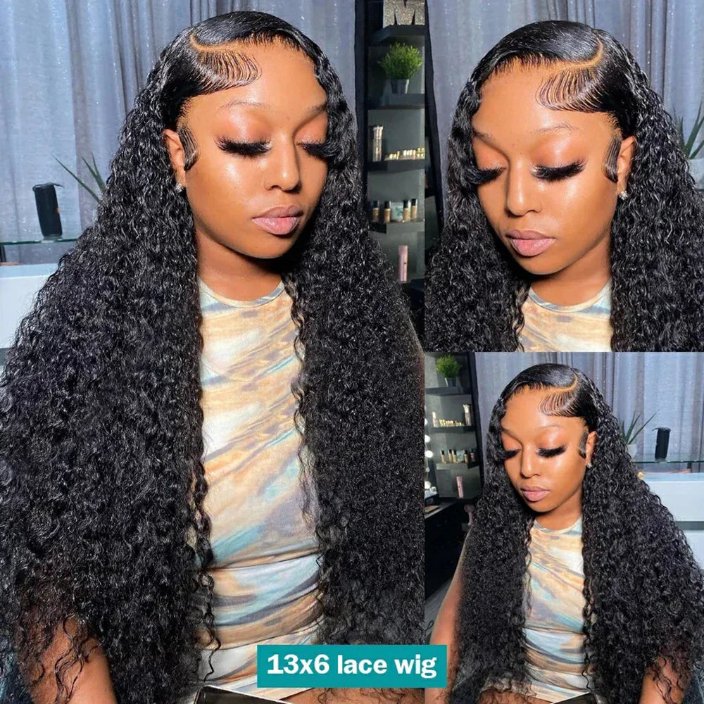 Transparent Remy Deep Wave Lace Front Wig 13x4