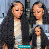 Transparent Remy Deep Wave Lace Front Wig 13x4