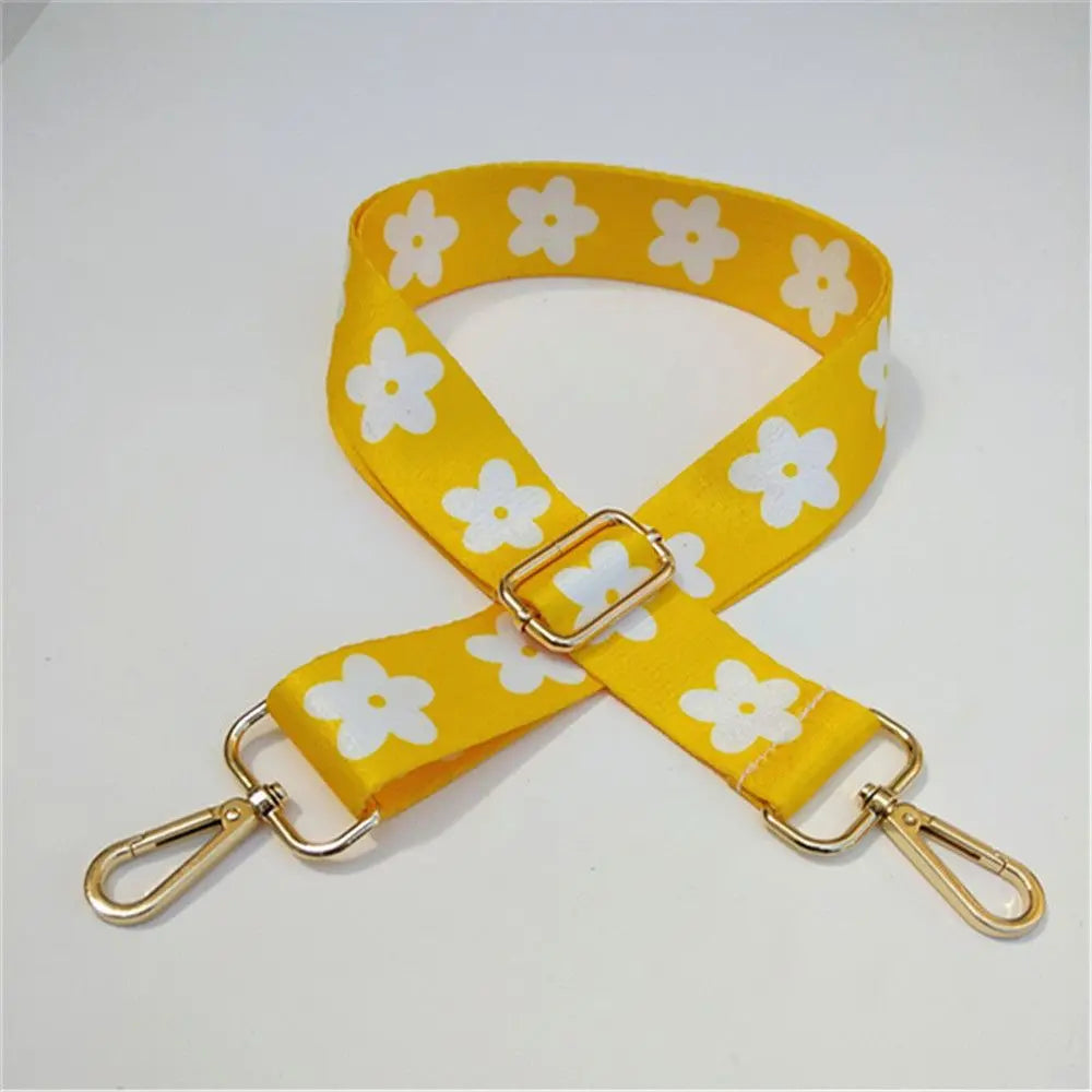 Fashion Bag Strap Adjustable Nylon Flowers Embroidered Colored