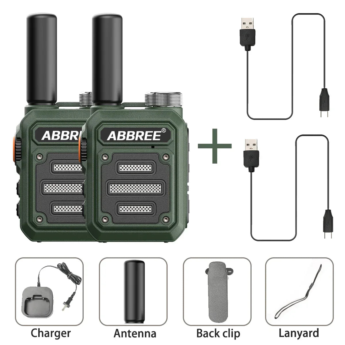 2PCS ABBREE AR-63 Mini Walkie talkie Wireless Copy