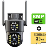 6K 12MP Security Camera WiFi Wireless Outdoor Three