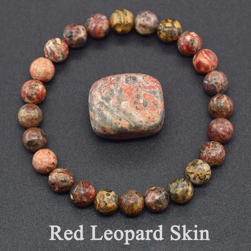 Real Natural Labradorite Stone Bead Bracelet Men Women