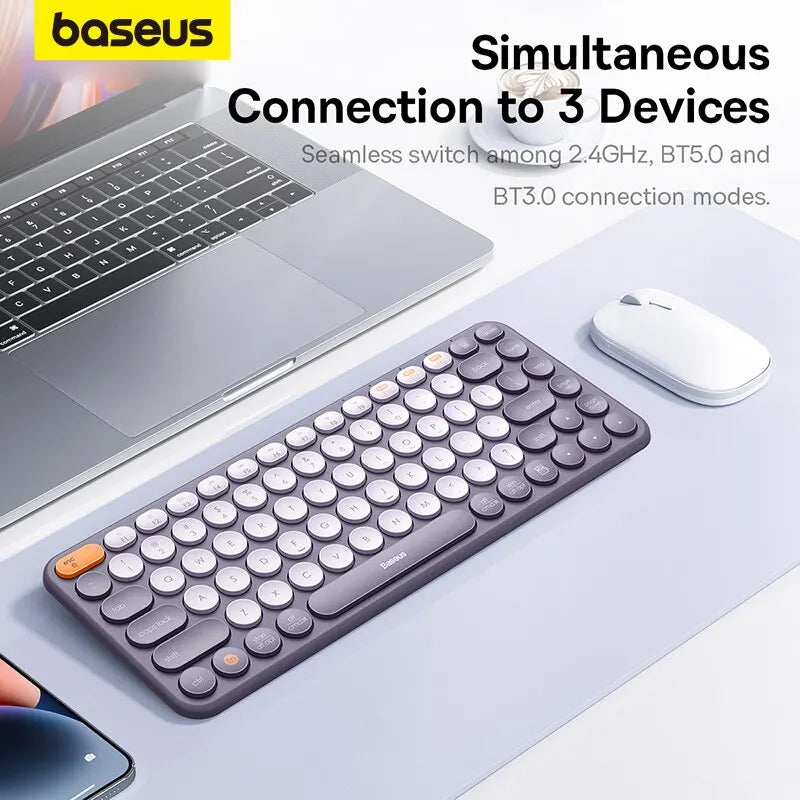 Baseus Bluetooth Wireless Keyboard 5.0 2.4G USB Silent