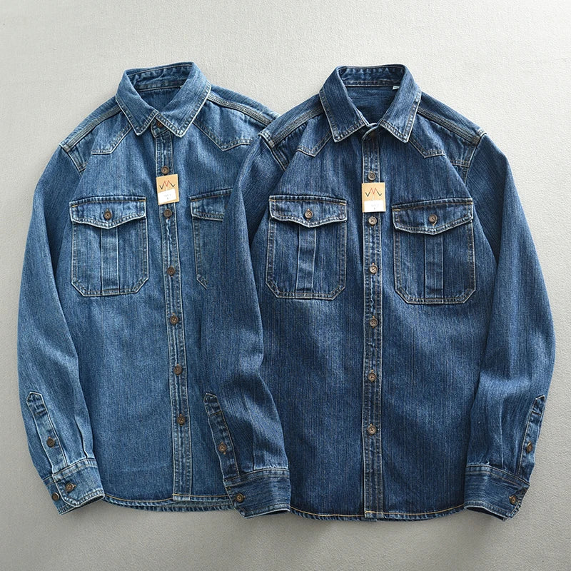 Heavy Duty Denim Shirt for Boys with Loose