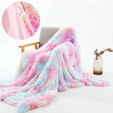 Shaggy Throw Blanket Soft Long Plush Bed Cover