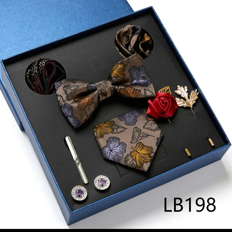 Luxury Quality Tie Set With Necktie Bowtie Pocket
